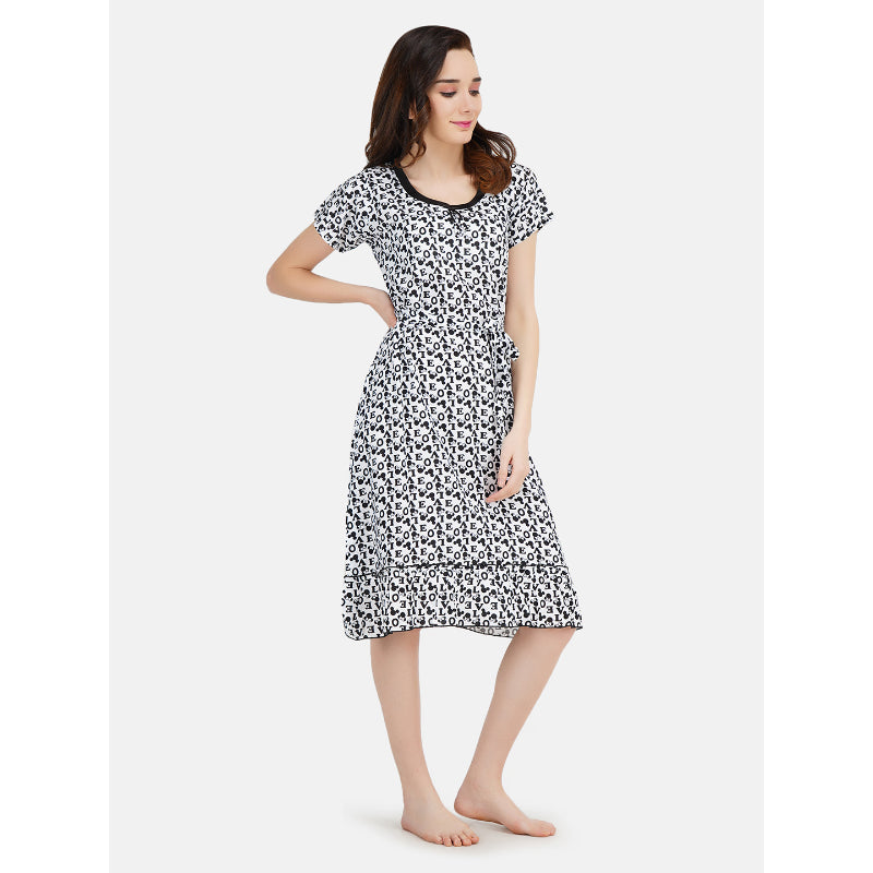 Short  Nighty with Heart Print