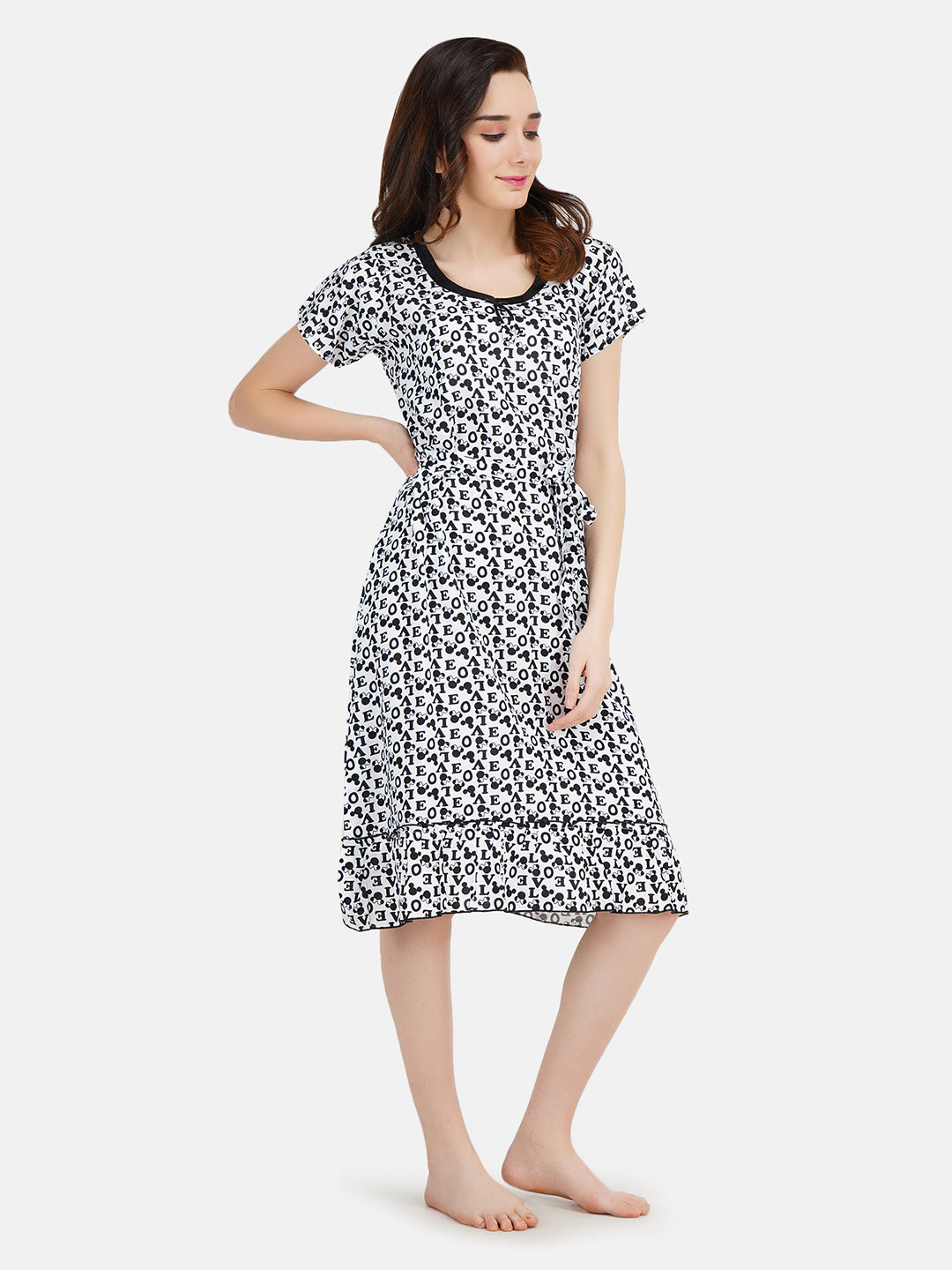 Printed Short Nighty