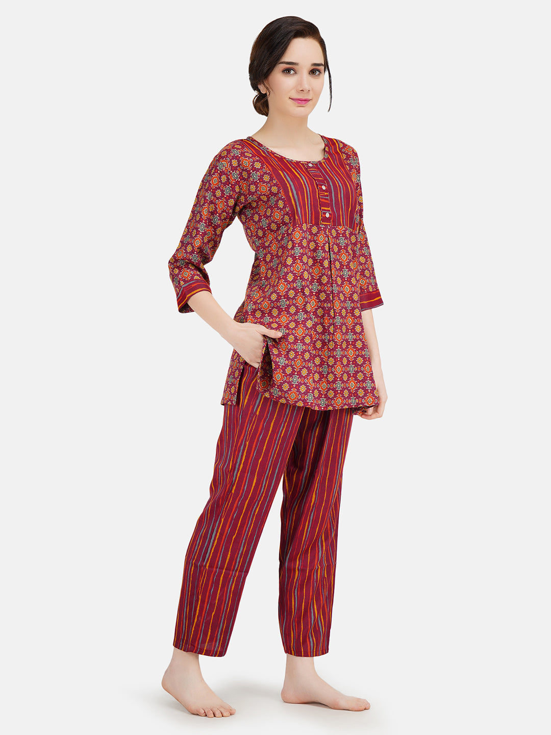 Kurti-Pant Long Nightsuit