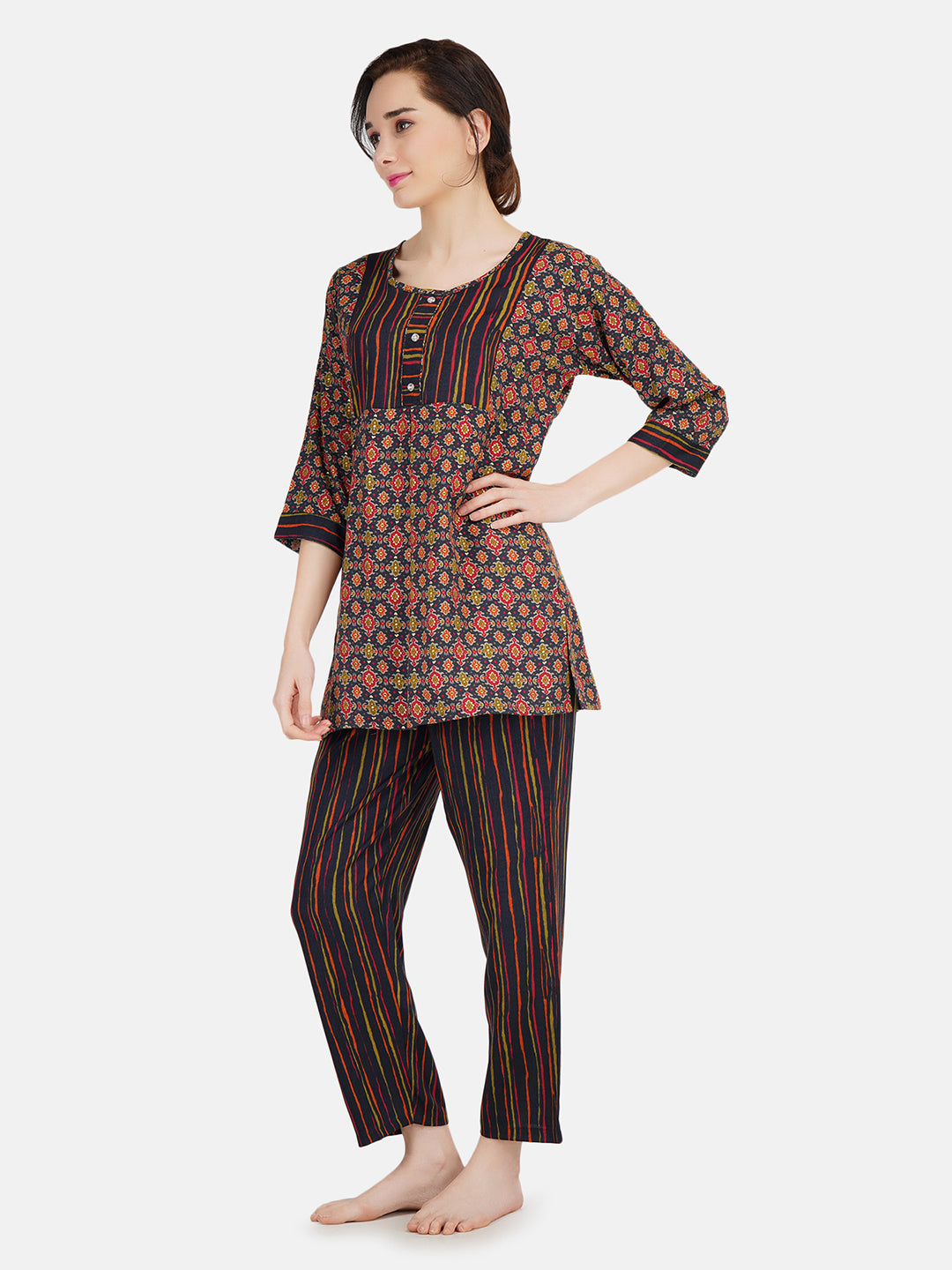 Kurti-Pant Long Nightsuit