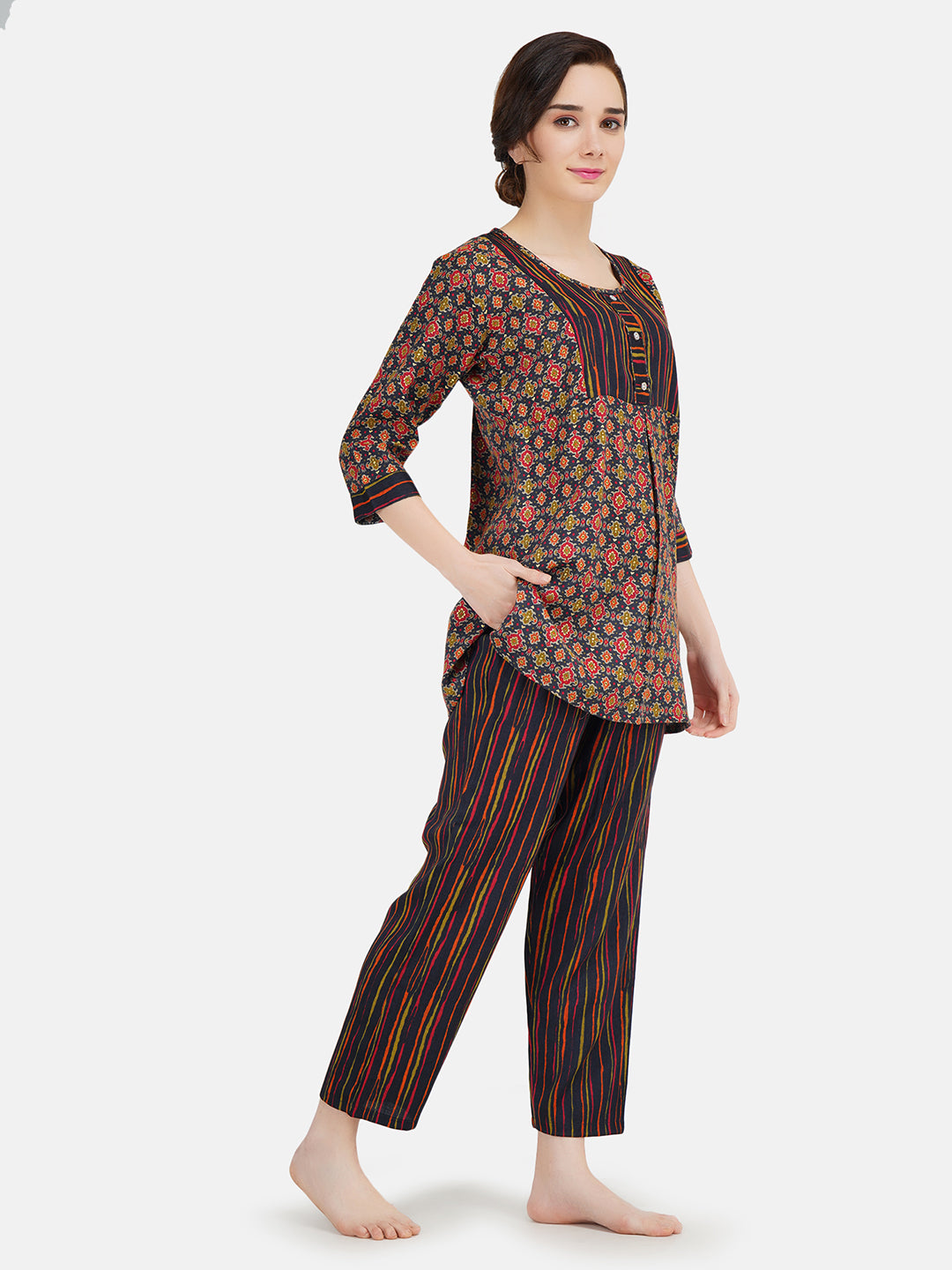 Kurti-Pant Long Nightsuit