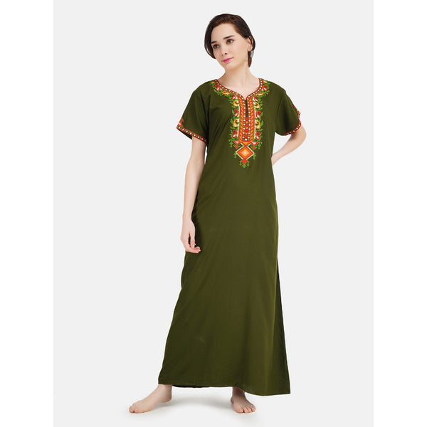 Multi Coloured Embroidered Nightgown