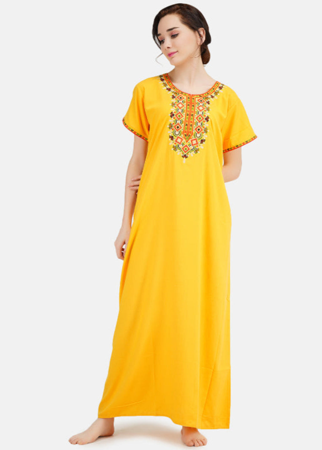 Multi Coloured Embroidered Nightgown Main image