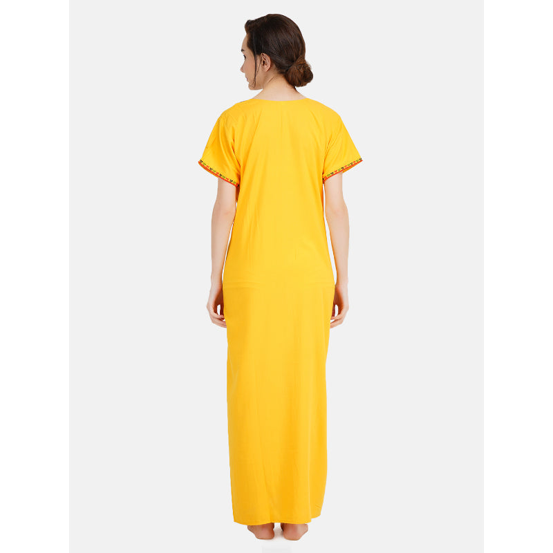 Multi Coloured Embroidered Nightgown Secondary image