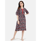 Short Nightgown with Chain Print