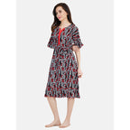 Short Nightgown with Chain Print