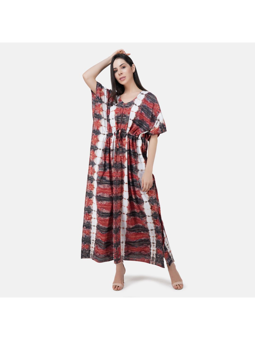 Kaftan with Beautiful Tie & Dye Colour Print