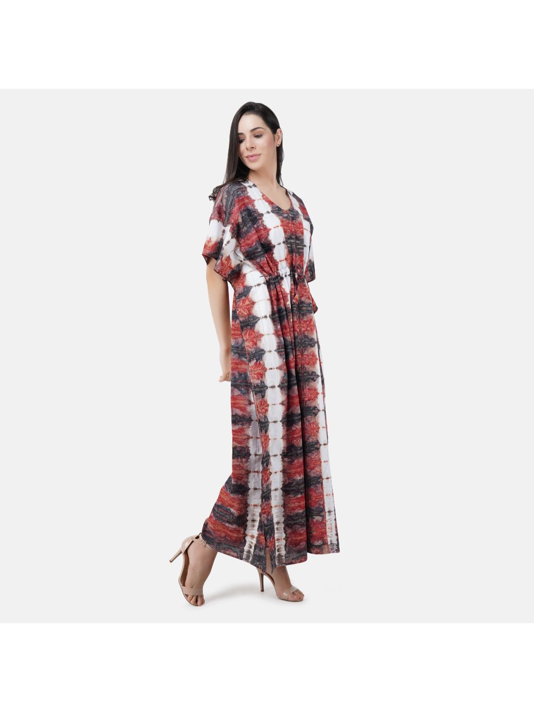Kaftan with Beautiful Tie & Dye Colour Print