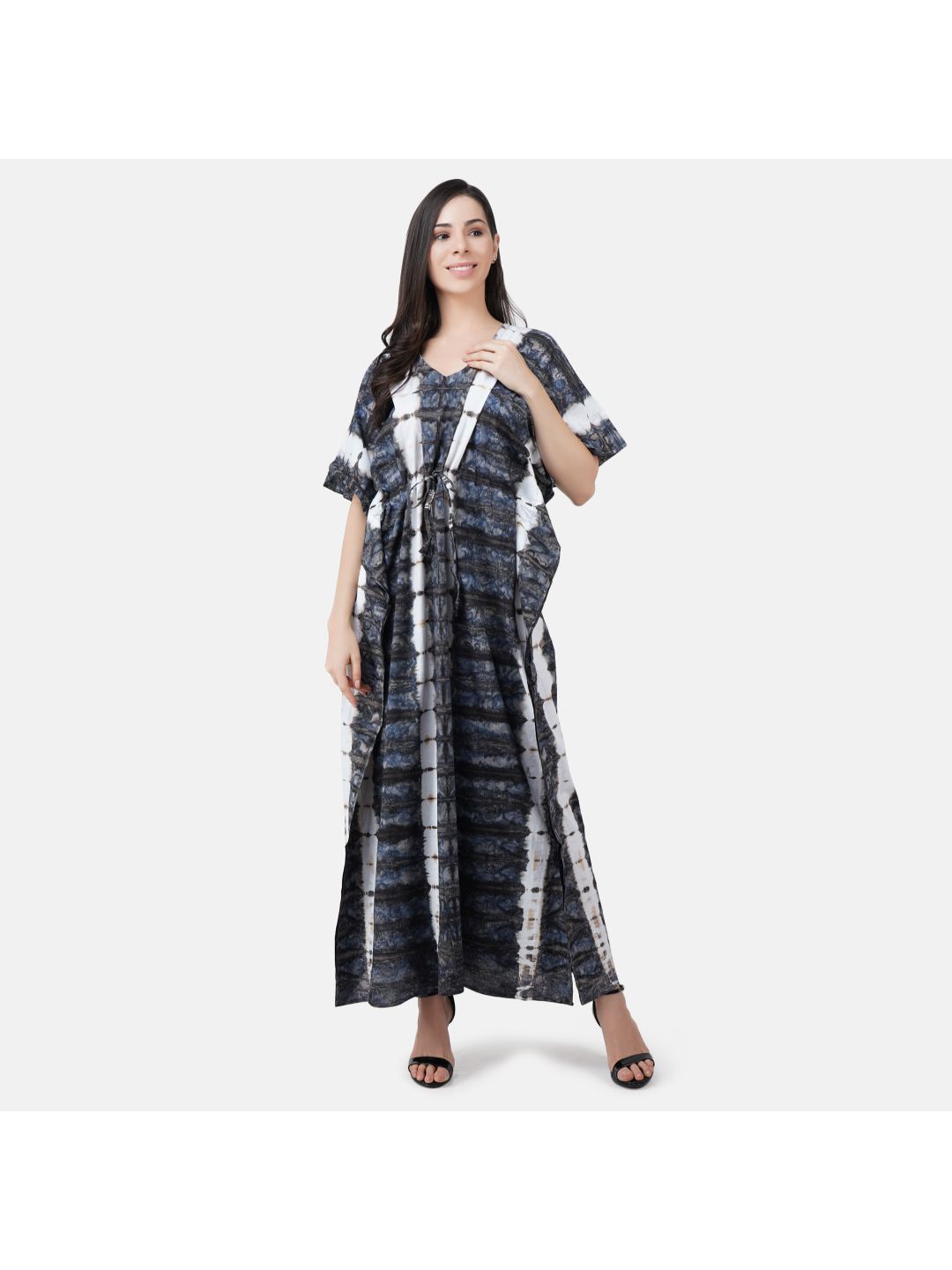 Kaftan with Beautiful Tie & Dye Colour Print