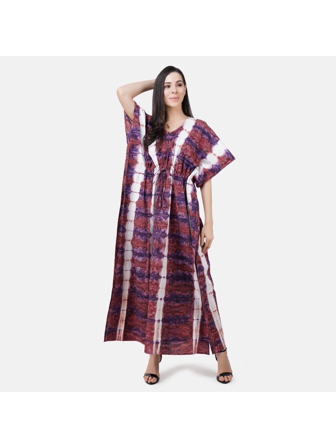 Kaftan with Beautiful Tie & Dye Colour Print