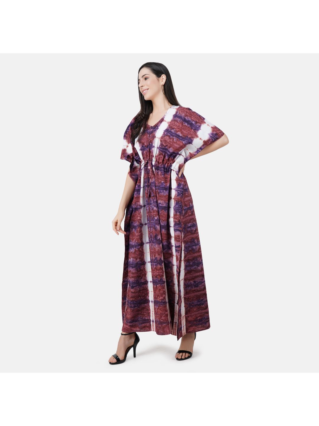 Kaftan with Beautiful Tie & Dye Colour Print