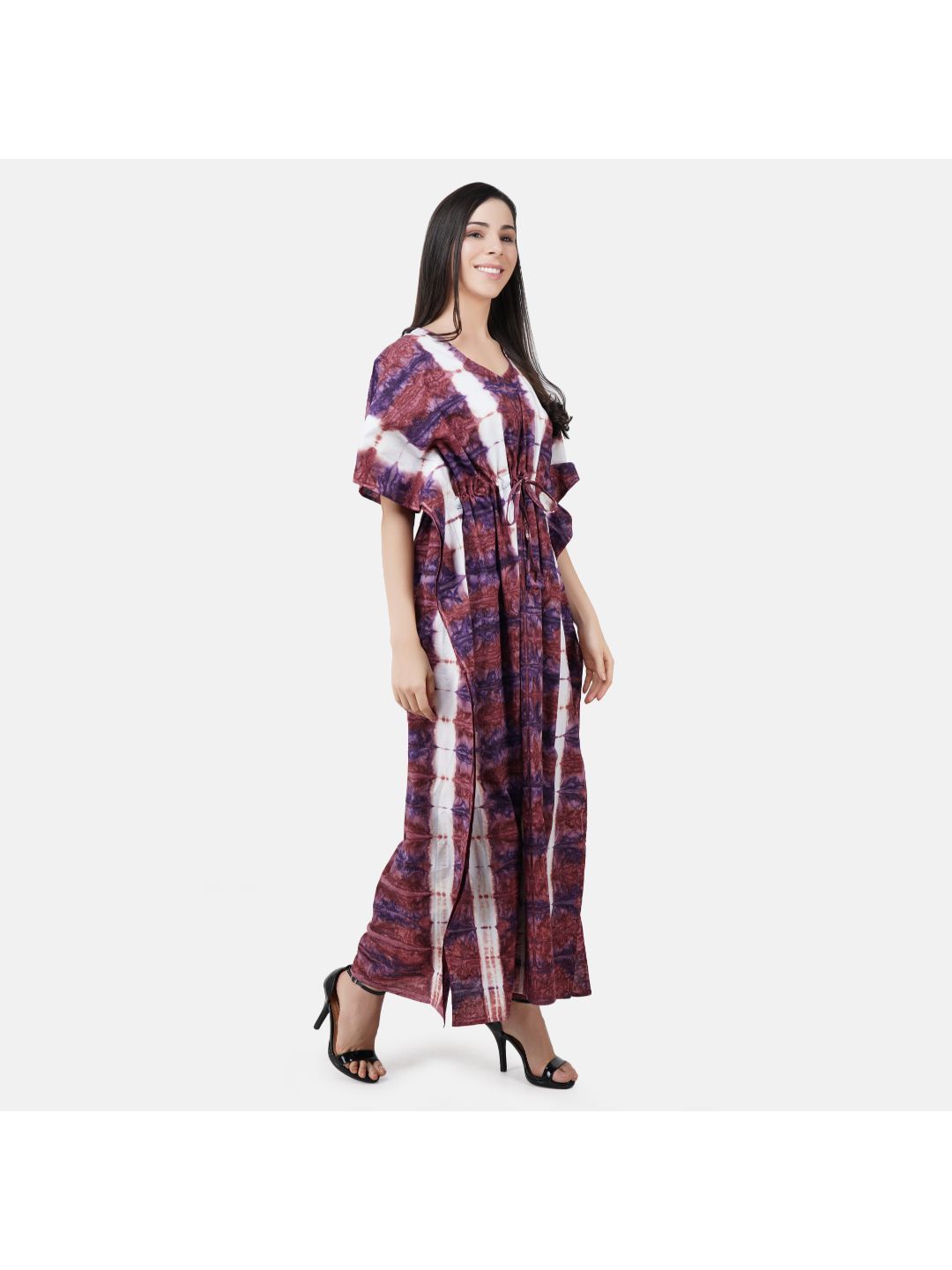 Kaftan with Beautiful Tie & Dye Colour Print