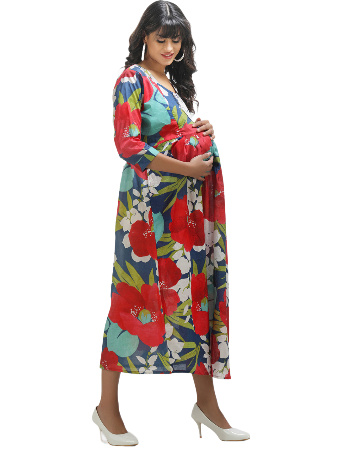 Maternity Dress with Floral print Secondary image