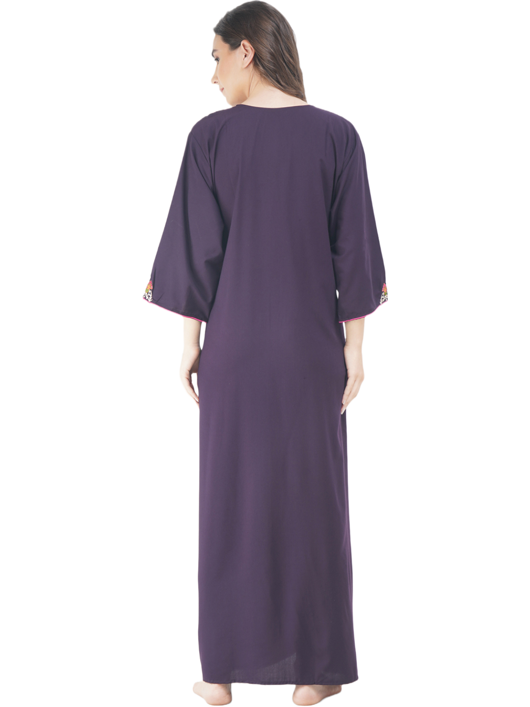 Womens Night Gown Nightie 100% Soft Cotton Plus Size Long Sleeve PJ Nightie  8-16 | eBay