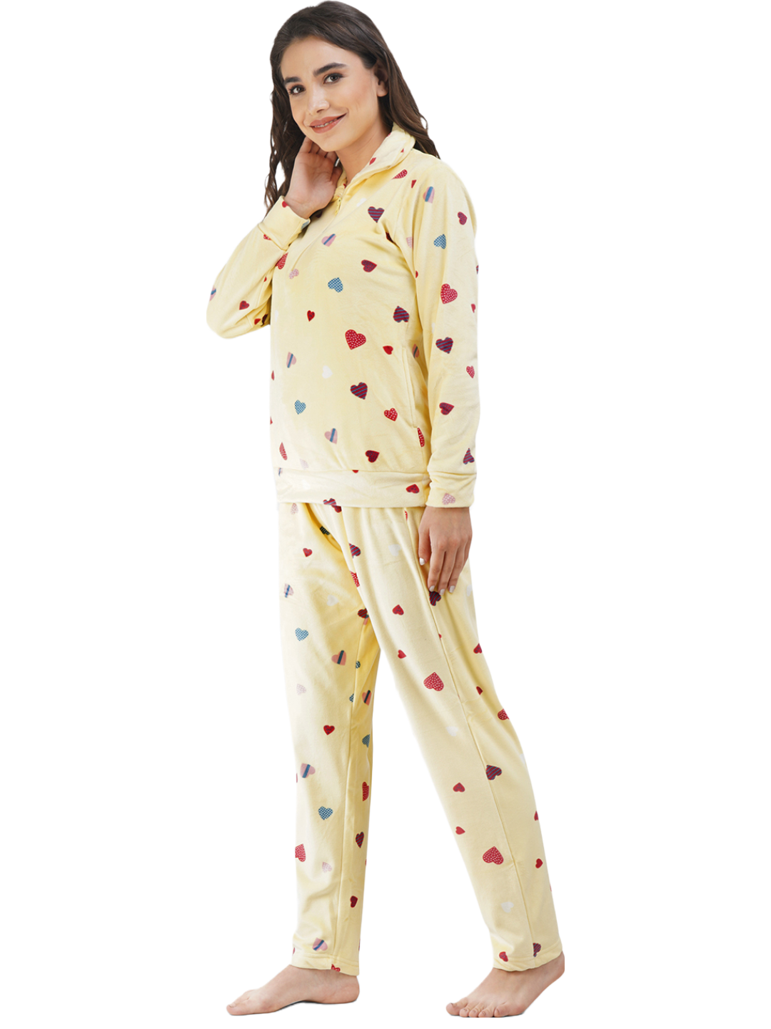 Velvet Full Sleeve Night Suit