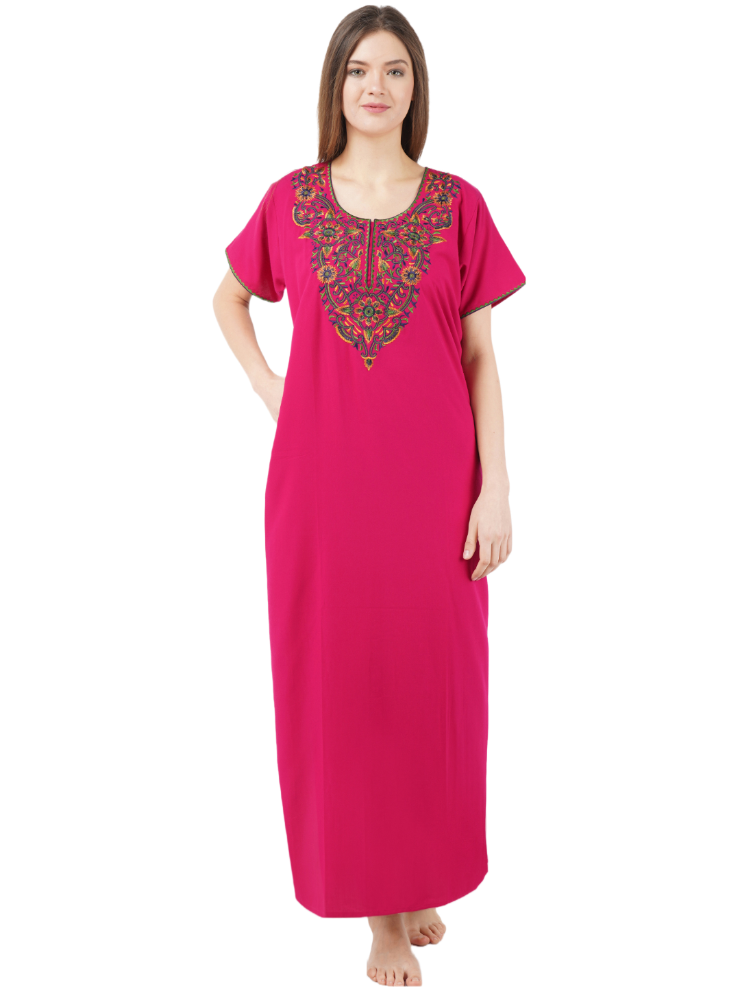 Colourful Embroidery Nightgown