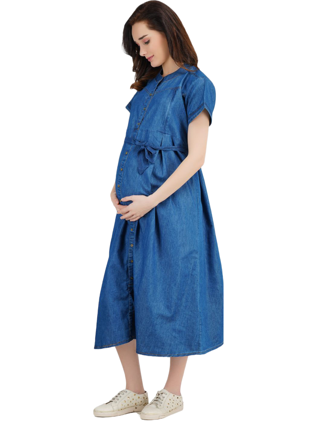 Denim Maternity Breastfeeding Dress