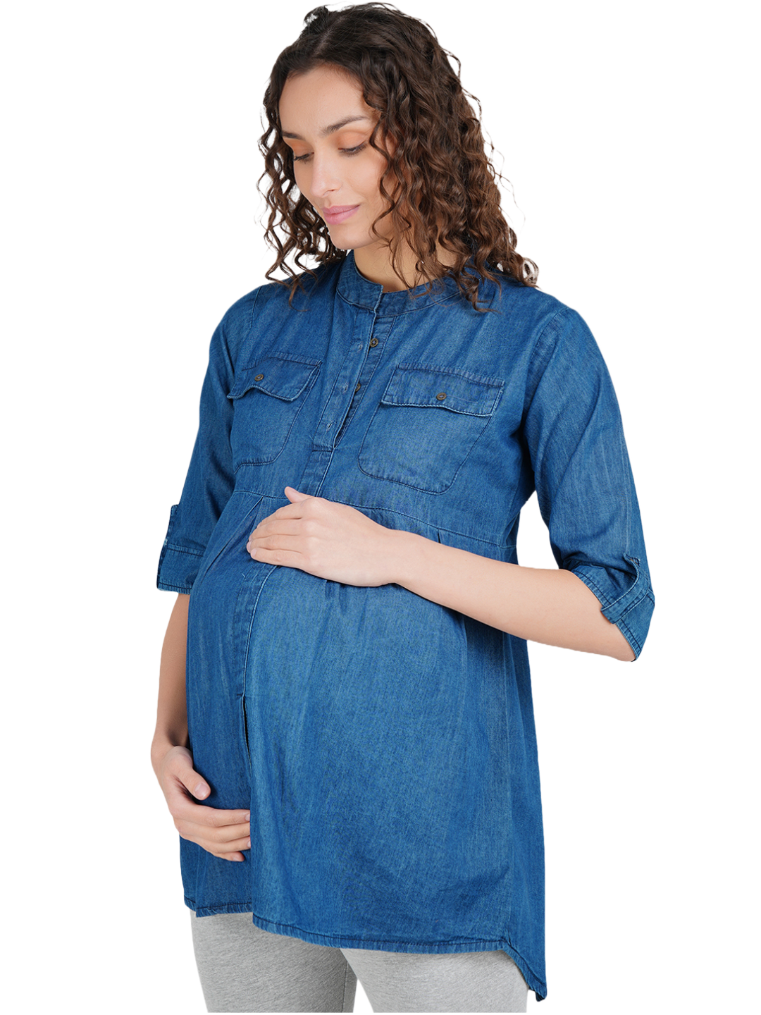 Denim Maternity Top – KOI Sleepwear