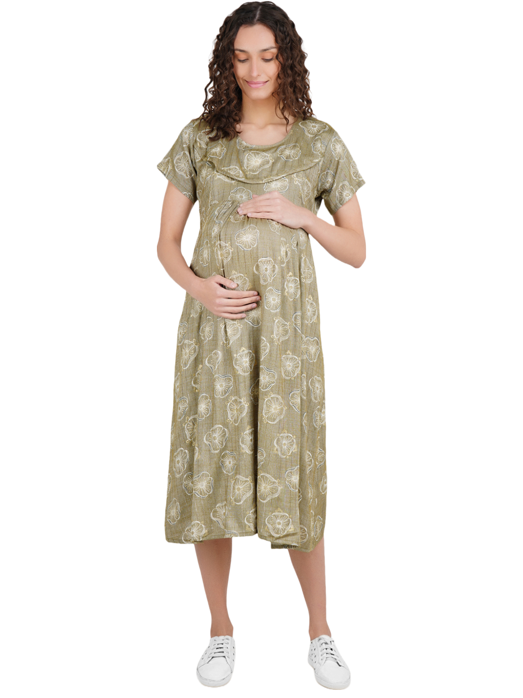 Maternity Dress with Floral Print