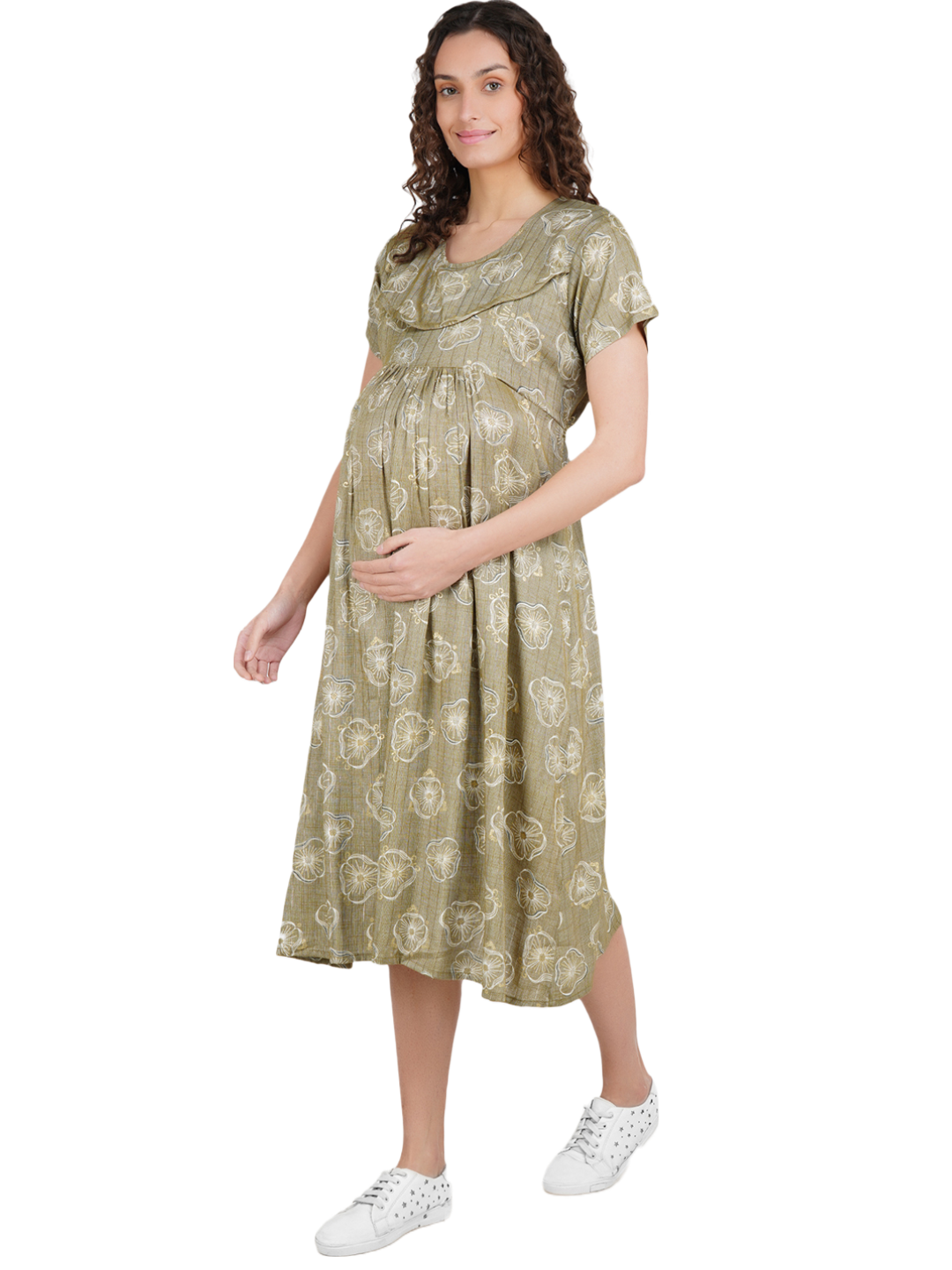 Maternity Dress with Floral Print Secondary image