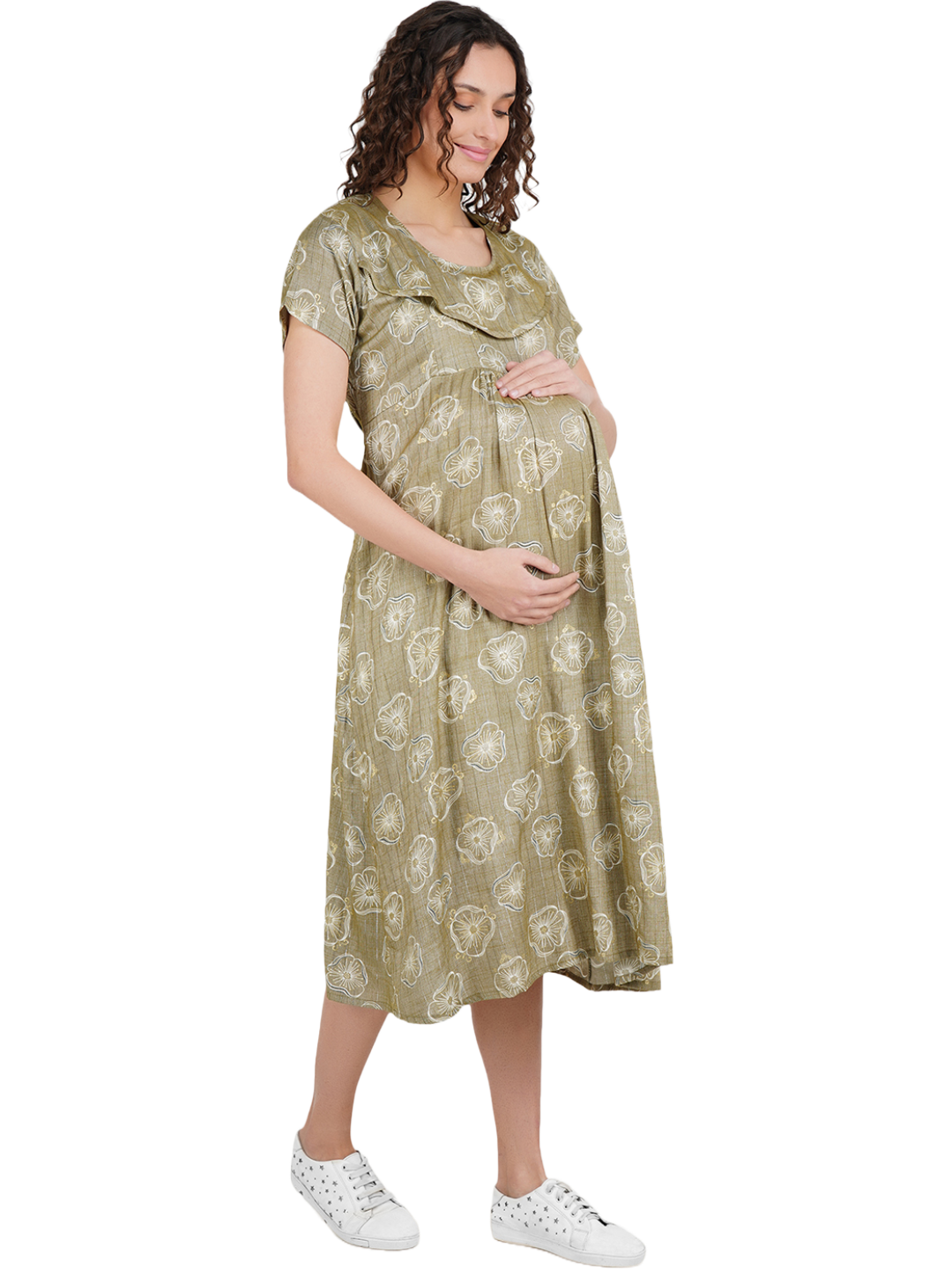 Maternity Dress with Floral Print