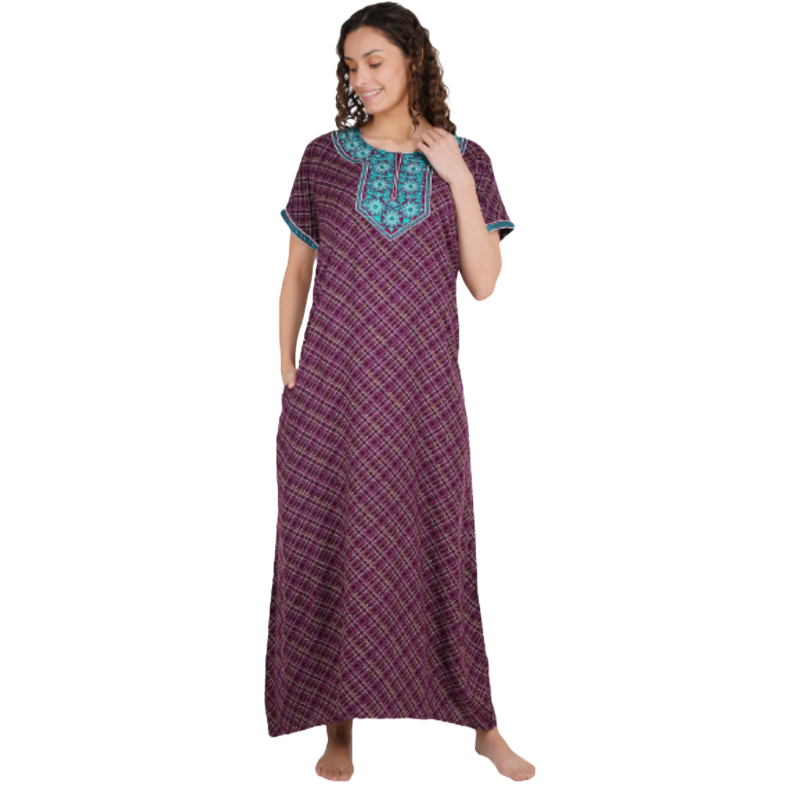 Embroidery Night Gown