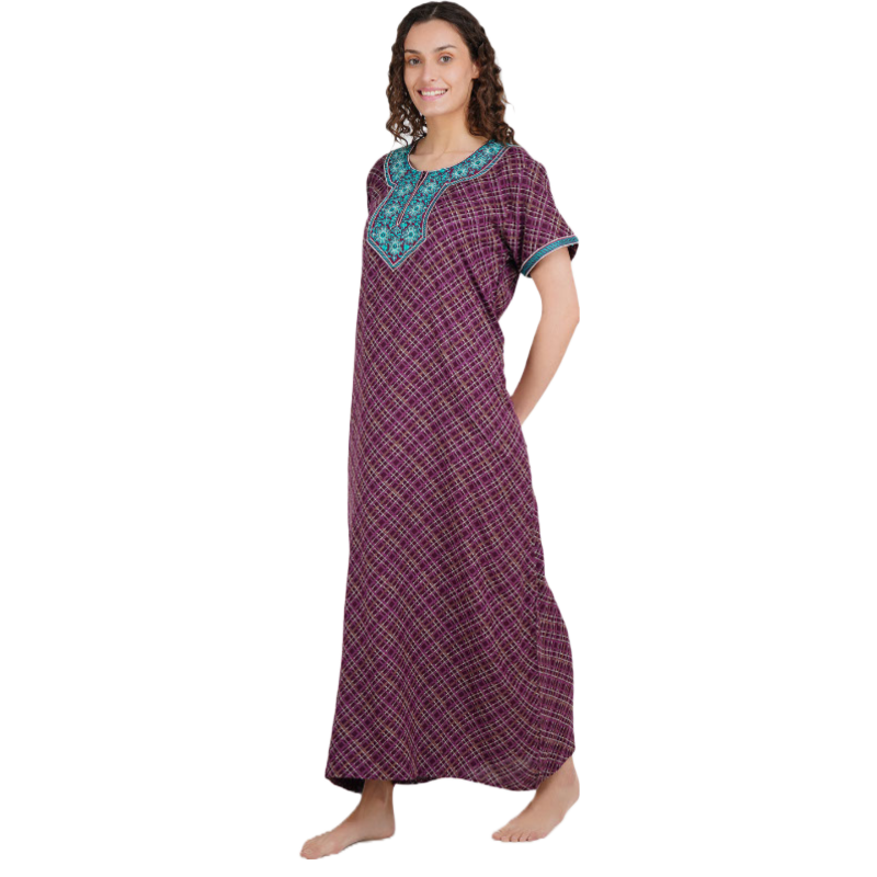 Embroidery Night Gown