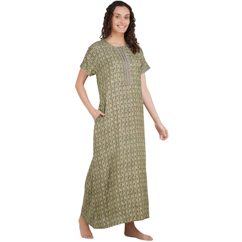 Embroidery Night Gown – KOI Sleepwear