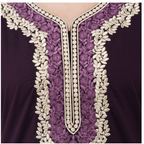 White Contrast Embroidery   Night Gowns