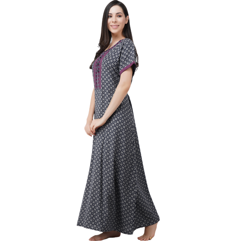 Embroidery Night Gown