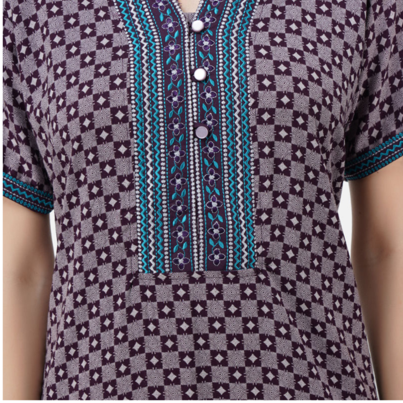 Embroidery Night Gown
