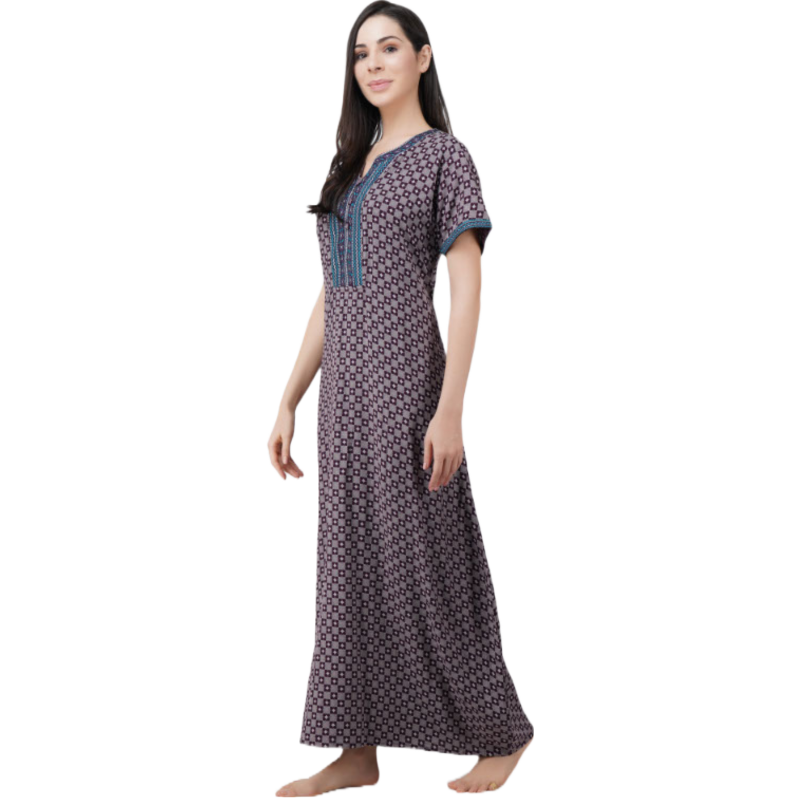 Embroidery Night Gown