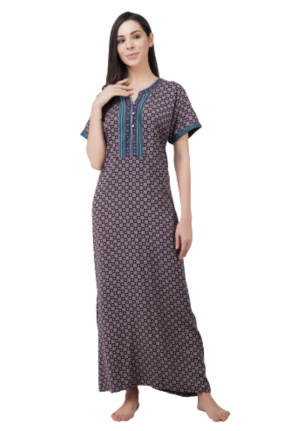 Embroidery Night Gown Main image