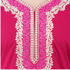 White Contrast Embroidery   Night Gowns