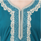 White Contrast Embroidery   Night Gowns