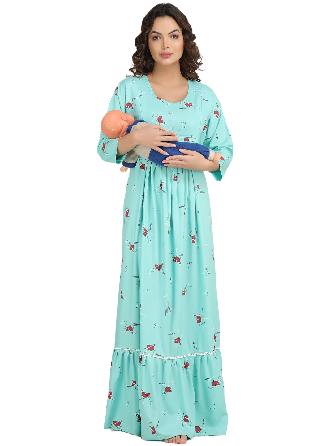 Maternity Dress with Smiley print