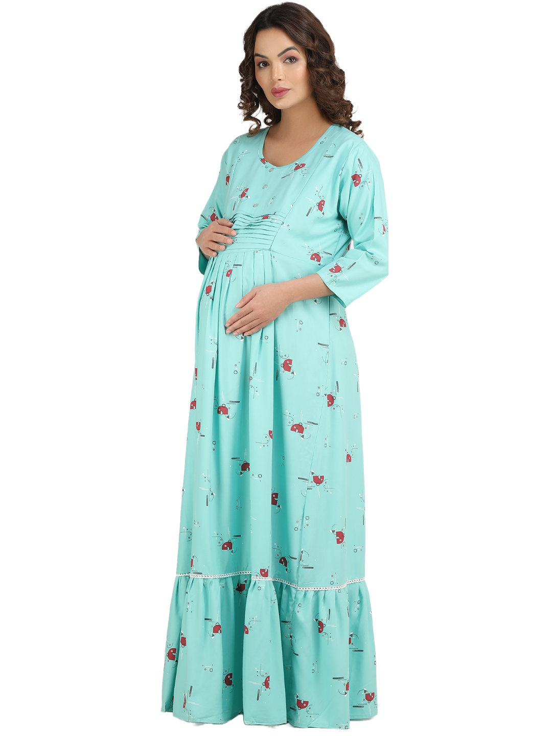 Maternity Dress with Smiley print Main image