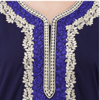 White Contrast Embroidery   Night Gowns