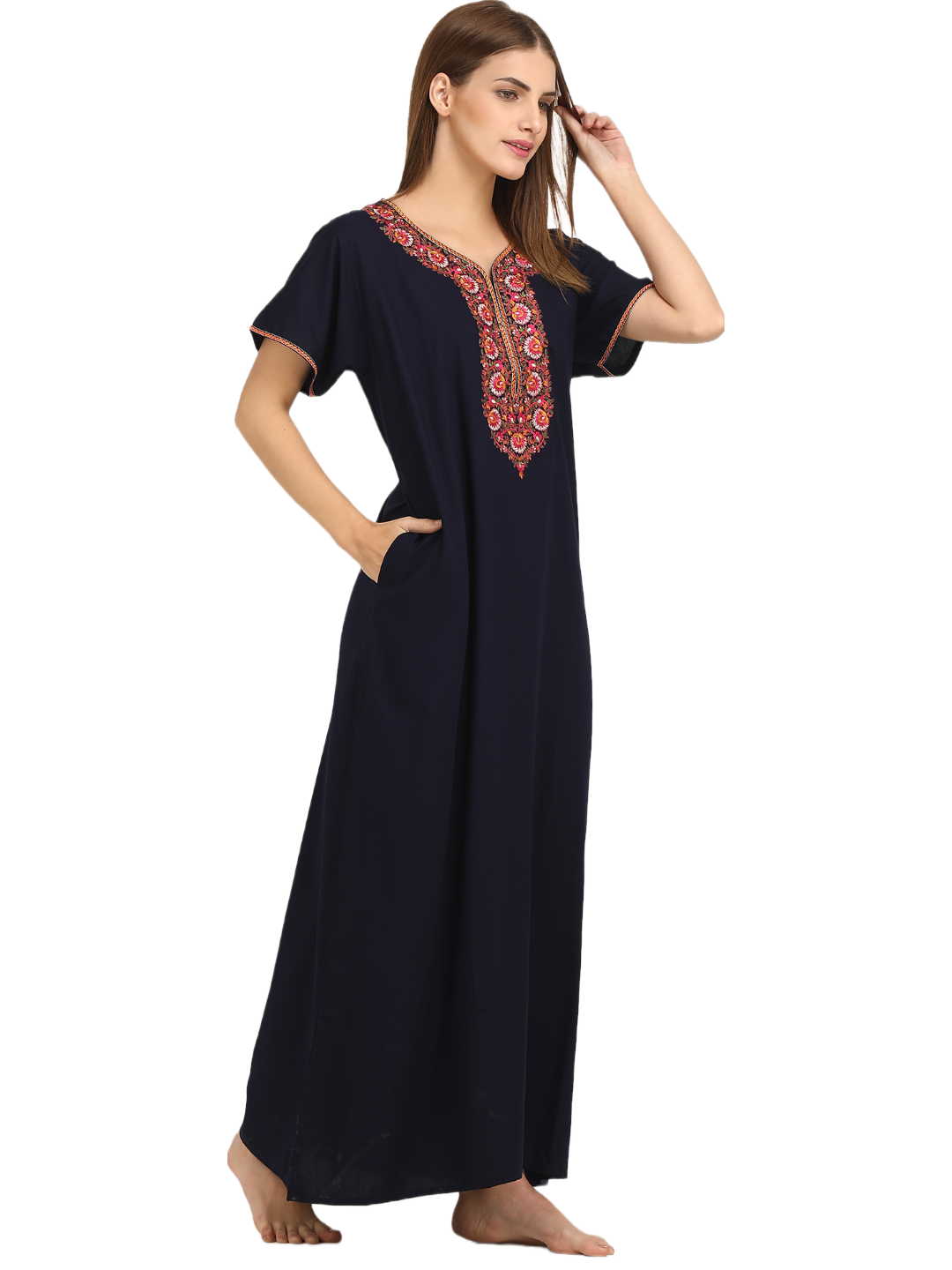 Multi Coloured Embroidered Nightgown