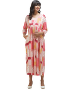 Maternity Dress with Square print
