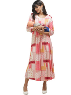 Maternity Dress with Square print
