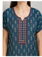 Alpine Floral Embroidery Nightgown
