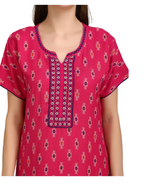 Alpine Floral Embroidery Nightgown