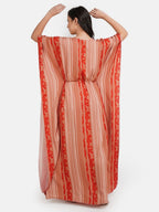 Stripped Rayon Kaftan Nightgown