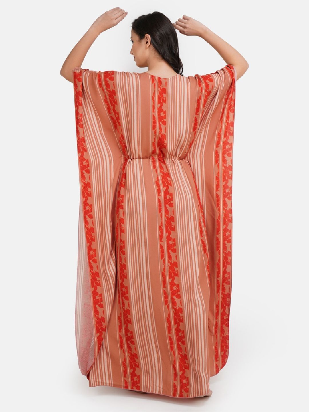 Stripped Rayon Kaftan Nightgown
