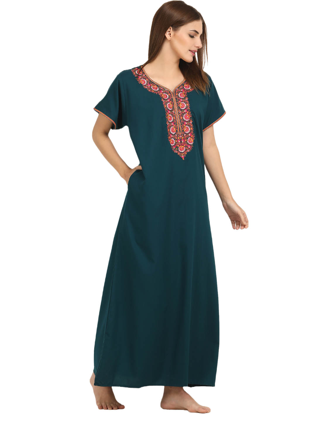 Multi Coloured Embroidered Nightgown