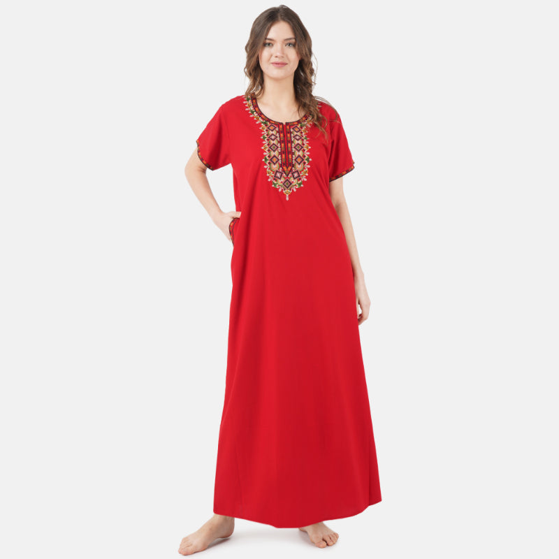 Multi Coloured Embroidered Nightgown Main image