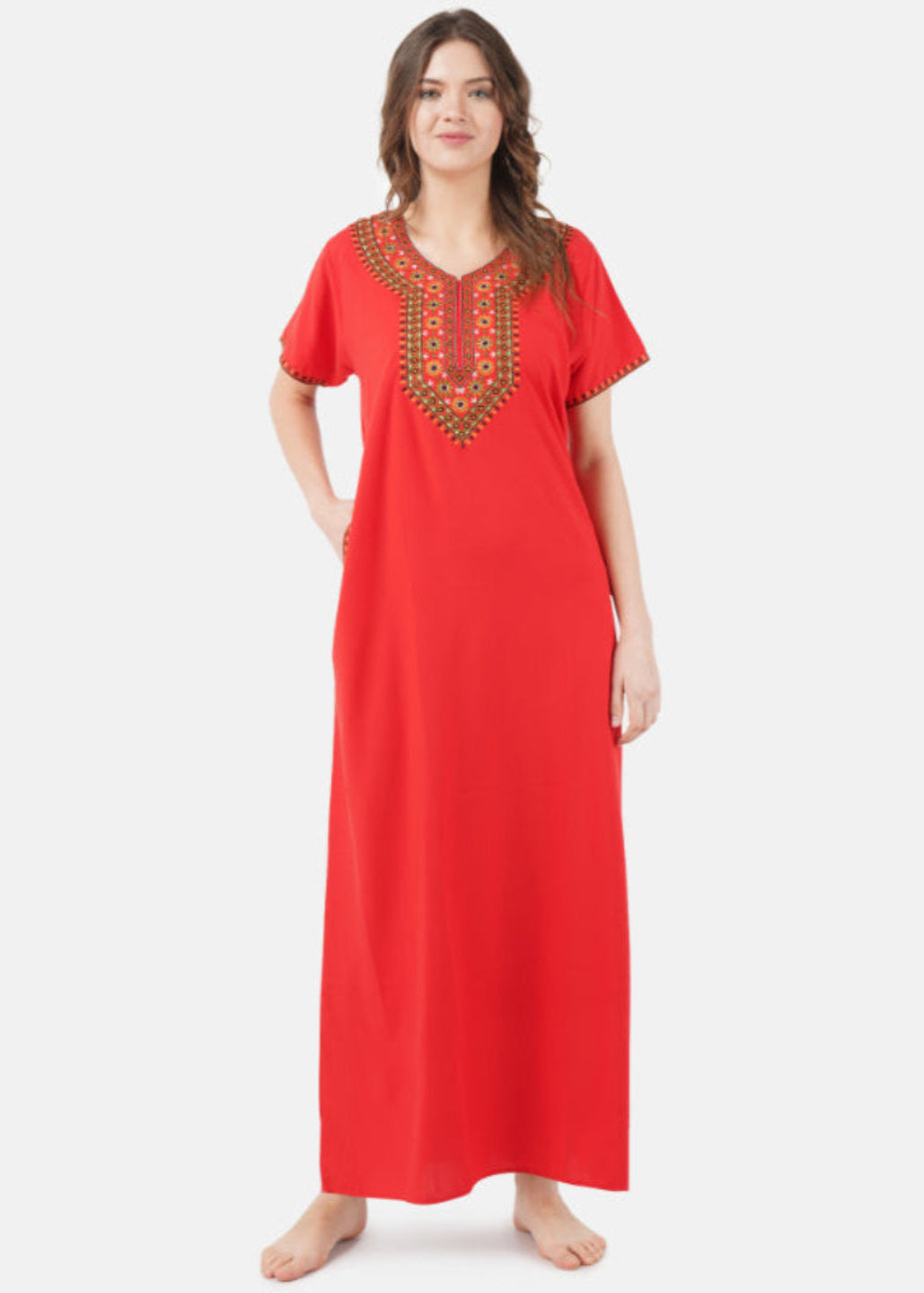 Multi Coloured Embroidered Nightgown Main image